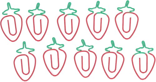 Miniatura 6 de Clips de papel, 100 clips de papel de fresa, juego de clips de oficina y abrazaderas de papel para suministros de oficina y escuela, organización de