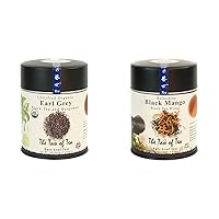 Vista 1 de The Tao of Tea, Earl Grey - Té negro, hoja suelta, lata de 3.5 onzas y té negro de mango negro, hoja suelta, lata de 4 onzas