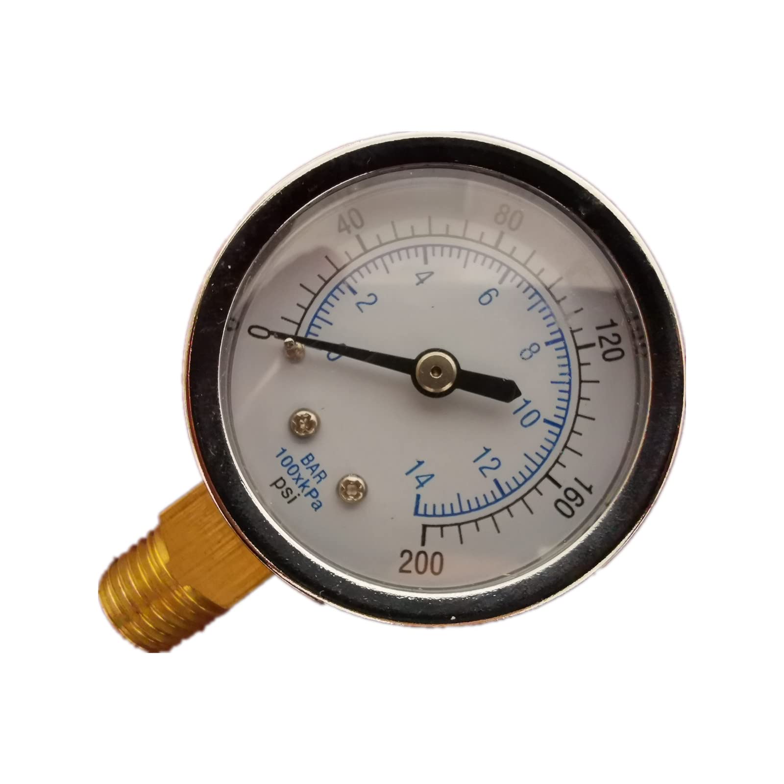 Pressostat Compresseur d'air 145–175 psi 4 ports 26 A avec jauge 0–200 psi et valve pop-up 200 psi