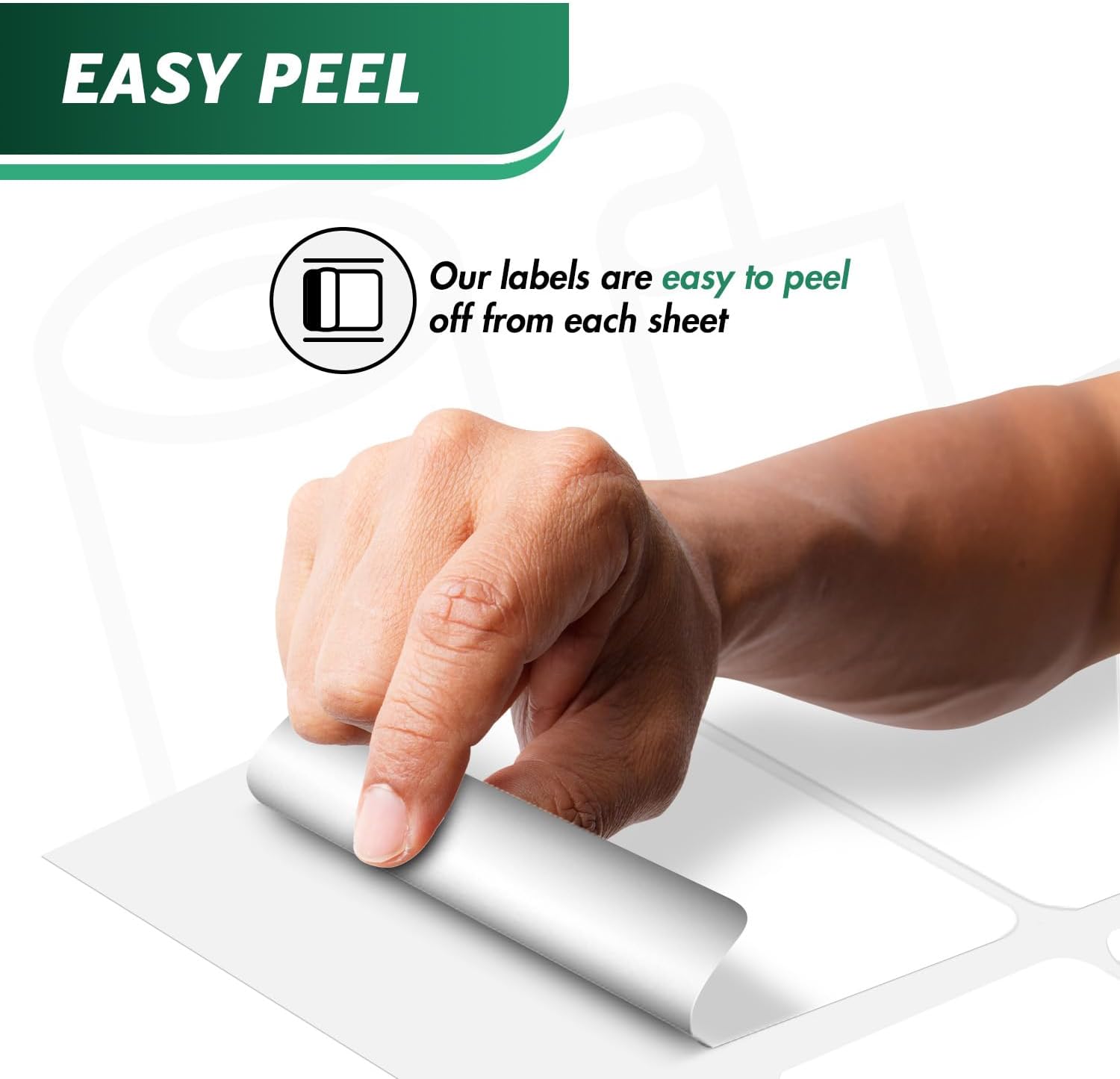 2.625" x 2" (2-5/8" x 2") Blank Rectangle Labels, White – 15 Labels/Sheet, 150 Sheets (2250 Total) – Laser & Inkjet Printable, Strong Adhesive, Water Resistant