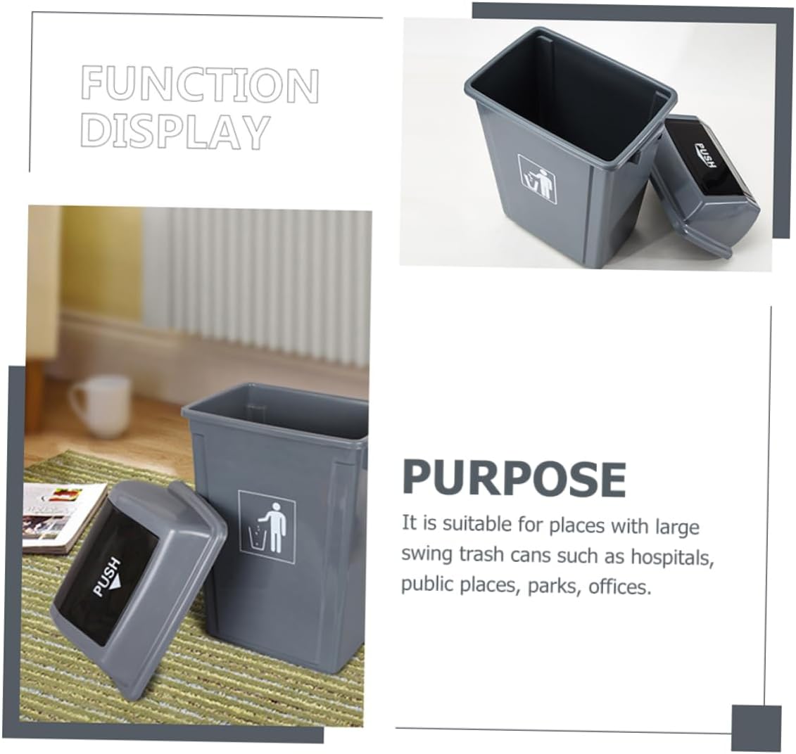 Trash Can Lid Replacement Swing Top Plastic Garbage Can Accessory Easy Install Litter Lid