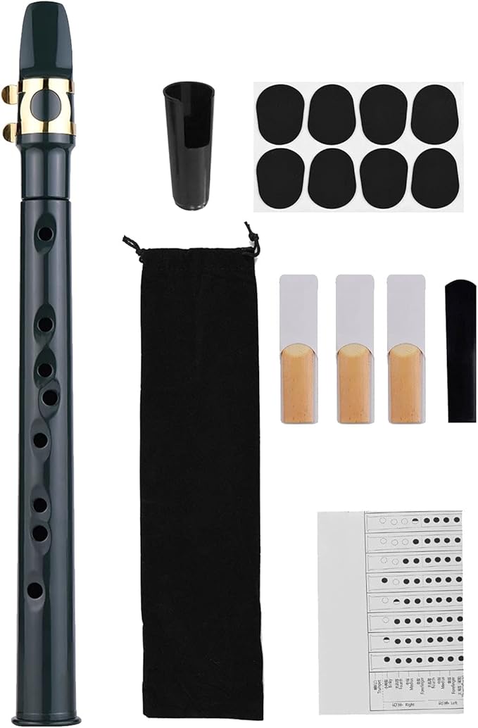 Mini Pocket Saxophone Kit, Portable Sax Alto Saxophone With 4 Reeds, 8