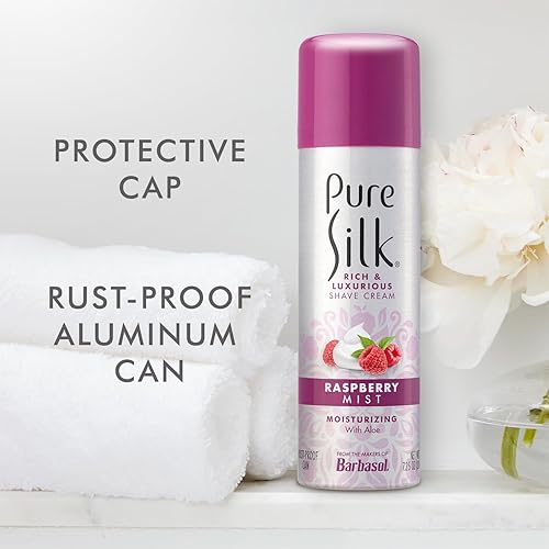 Miniatura 5 de Pure Silk Raspberry Mist Spa Therapy Crema de afeitar para mujeres, 7.25 onzas, paquete de 6