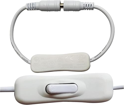 Miniatura 5 de Faoyliye 4 unidades DC 0.083 in x 0.217 in 5521 Cable extensor de fuente de alimentación, cable hembra a macho con control de alimentación de