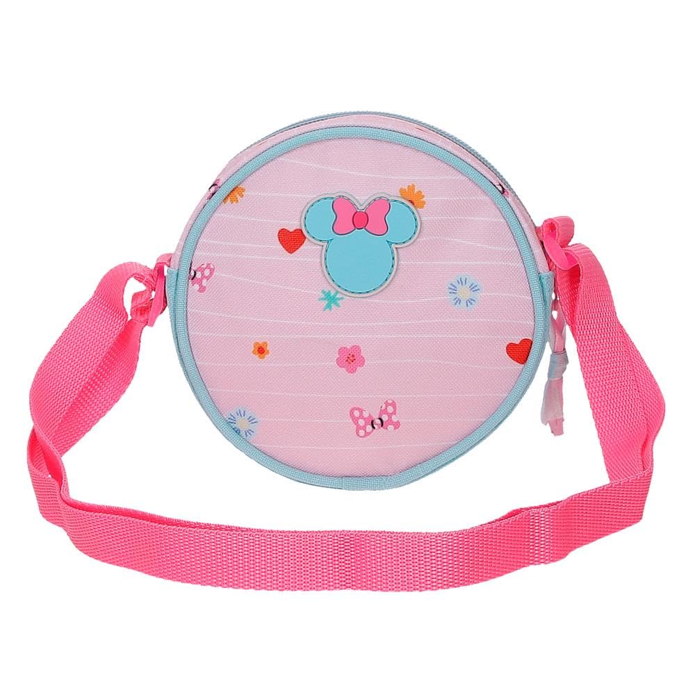 Joumma Disney Minnie Happy To Be Me Okrągła Torba na Ramię Różowy 14x14x4 cm Poliester