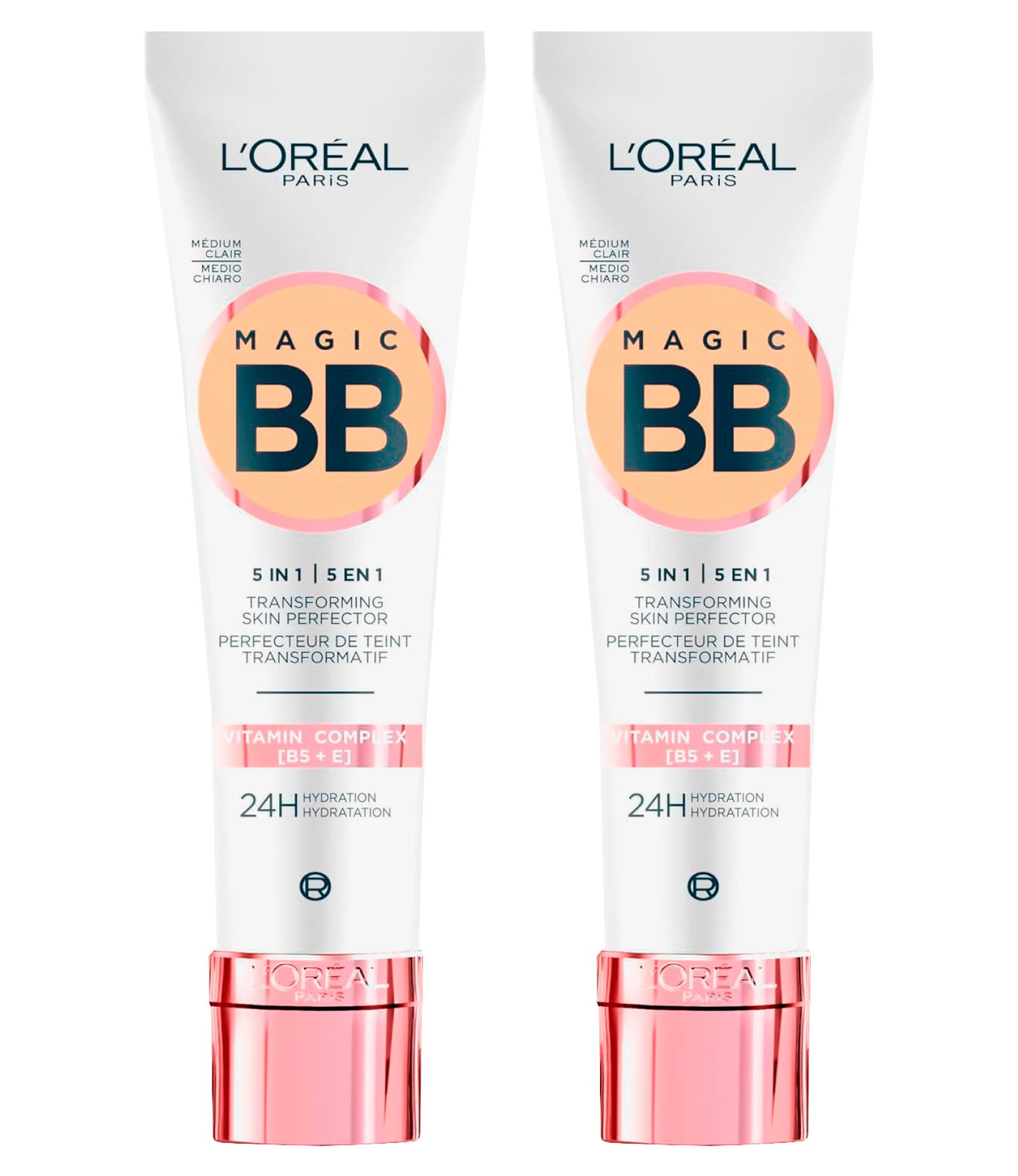 L'Oréal Paris Magic BB Cream 5in1 Moisturizing Antioxidant Uniforming Smoothing Illuminating 24h Fig Extract Protection SPF 20 Light and Creamy Texture Medium Light Color