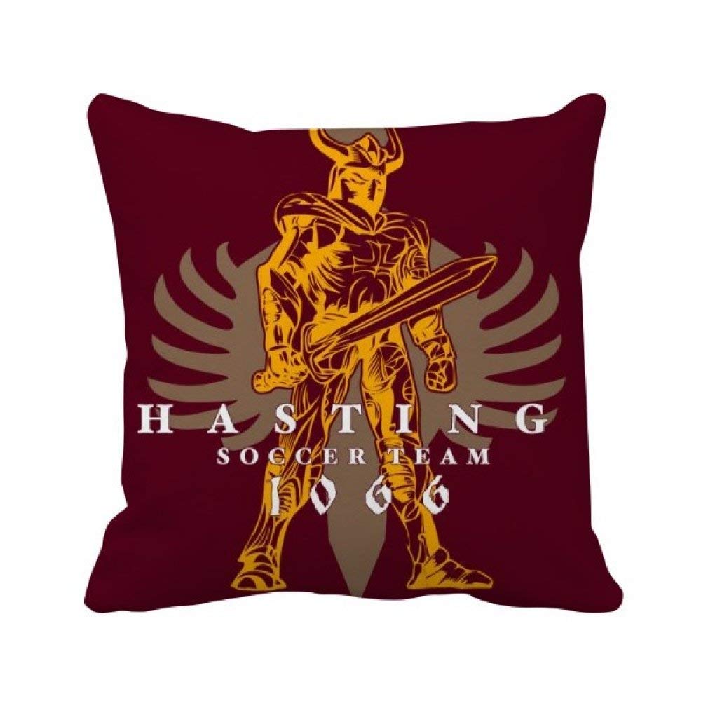 Housse de coussin guerrier du Moyen Âge carrée en tissu décoratif retro