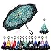 Elover 32in X 8 Panels Double Layer Inverted Umbrella, B - Peacock
