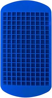 SINGOMON 1PC Silicone 160 Grids Mini Ice Cube Trays Small Chocolate Cake Mold Candy Mould Jelly Container Square Silicone Mold Mini Candy Molds Ice Cube Tray for Kitchen, Bar, Restaurants, Whiskey, Beer, Fruit Juice Party Drinks(Blue)