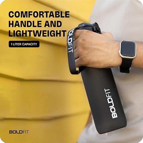 Miniatura 8 de Boldfit Botellas de agua con sorbo para adultos, niños, niñas, botella de agua motivacional con sorbete con popote y tiempo para gimnasio, oficina,