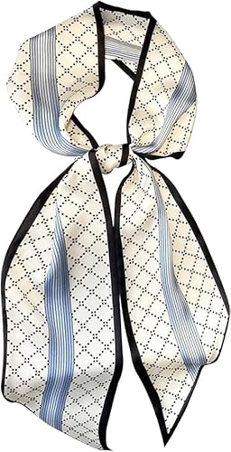 FonVan Sciarpa Donna in Satin 100% Poliestere - 145 x 14 cm Grande Foulard Leggero Multiuso, Bandana Elegante, Fascia per Capelli, Accessorio Borsa