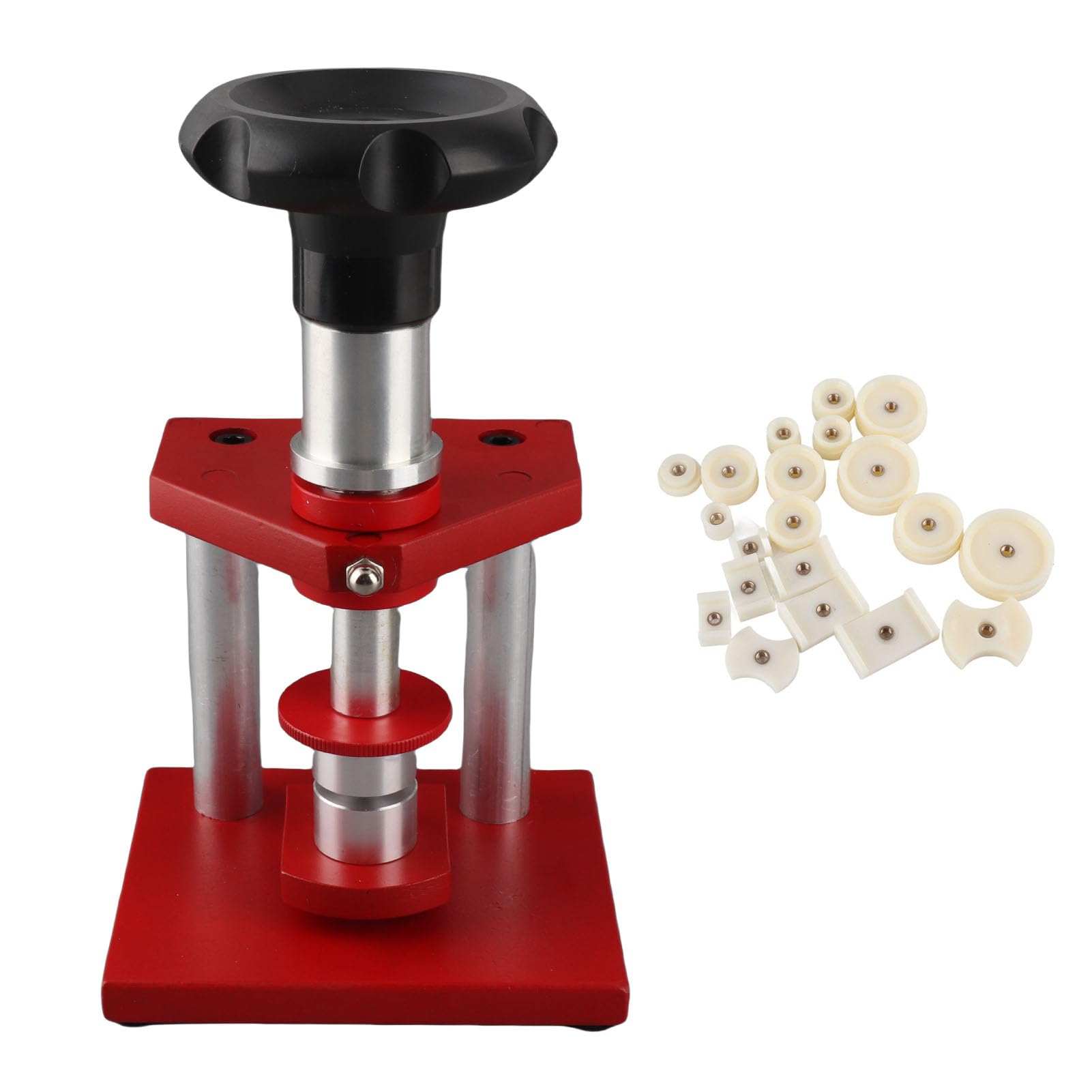Semme Watch Crystal Press Tool, Watch Back Case Closer With 18 Mm To 50 Mm Watch Back Screw Nails And 20 Dies For Close Snap Clock, Back Cover,Locker, Watchmaker Repair
