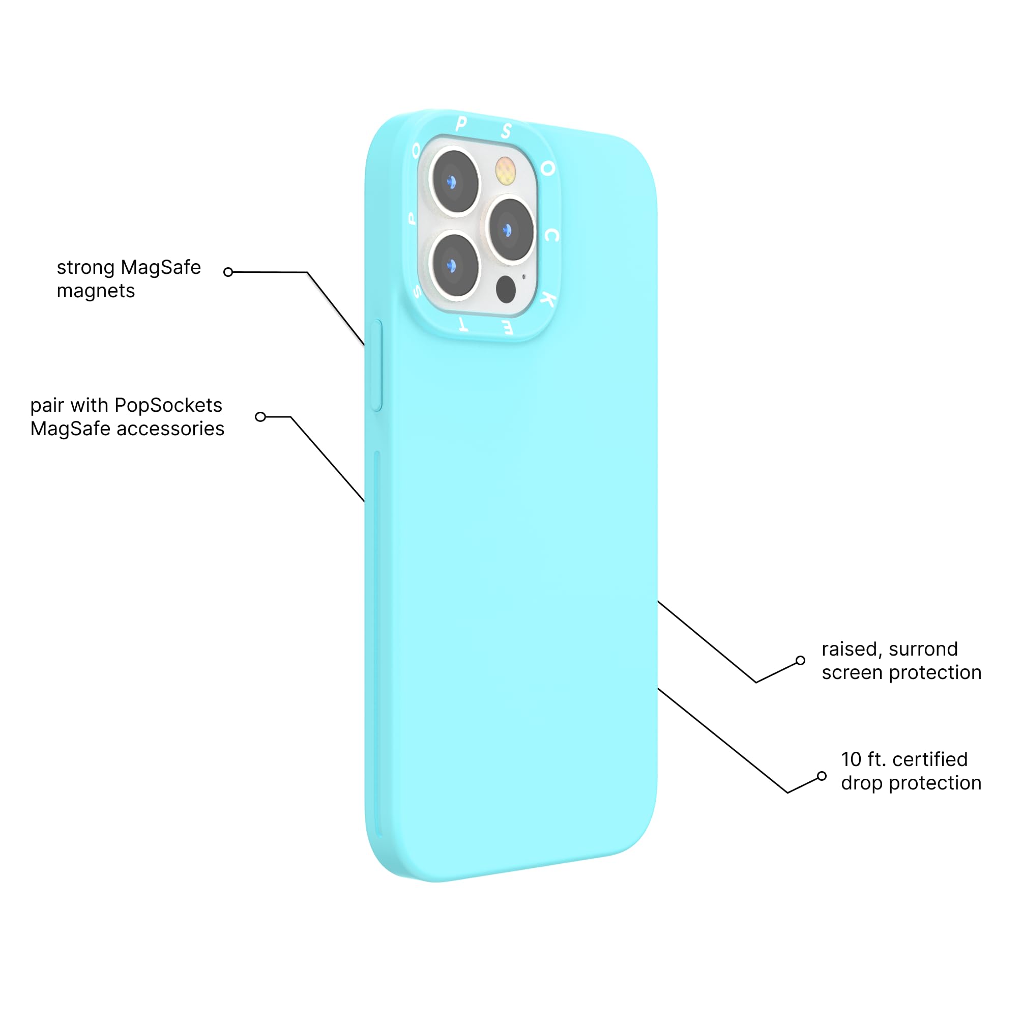 PopSockets Poignée Ronde Pour Téléphone Compatible Avec MagSafe, Anneau Adaptateur Inclus, Support De Téléphone, Compatible Avec Le Chargement Sans Fil, Type De Fée Pokémon – Breloque Togepi