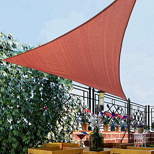 Image of KANAGAWA 8'x8'x8' Sun Shade Sail Rust Red Curved Triangle