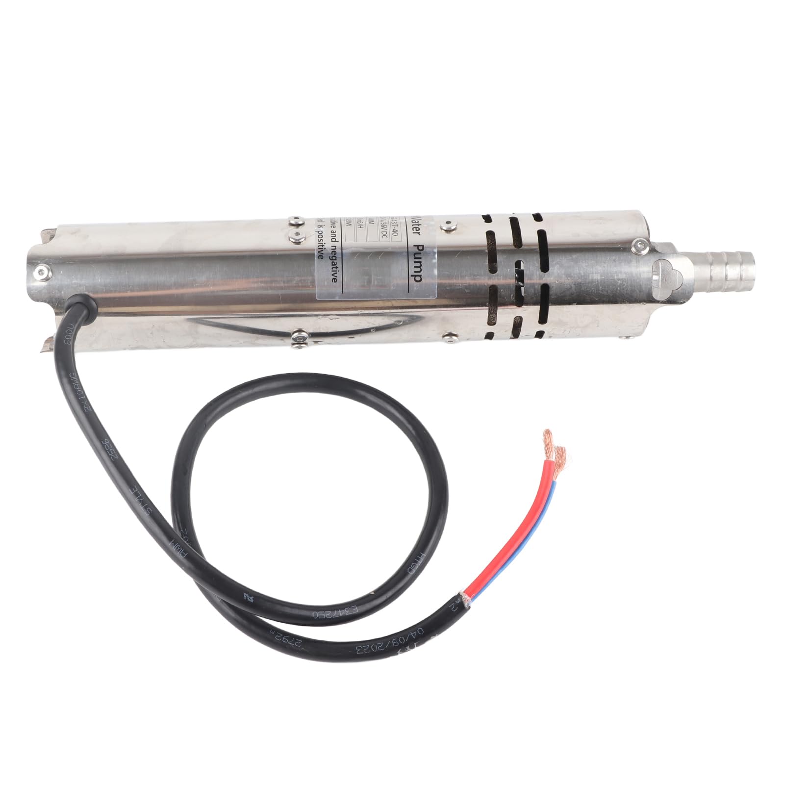 Pompa Settica, Pompa Sommergibile per Pozzo Pompa Solare per Pozzo Regolatore MPPT Pompa Sommersa 24V Magnete Permanente Elettrico Solare CC Senza Spazzole Integrato (S243T-40)