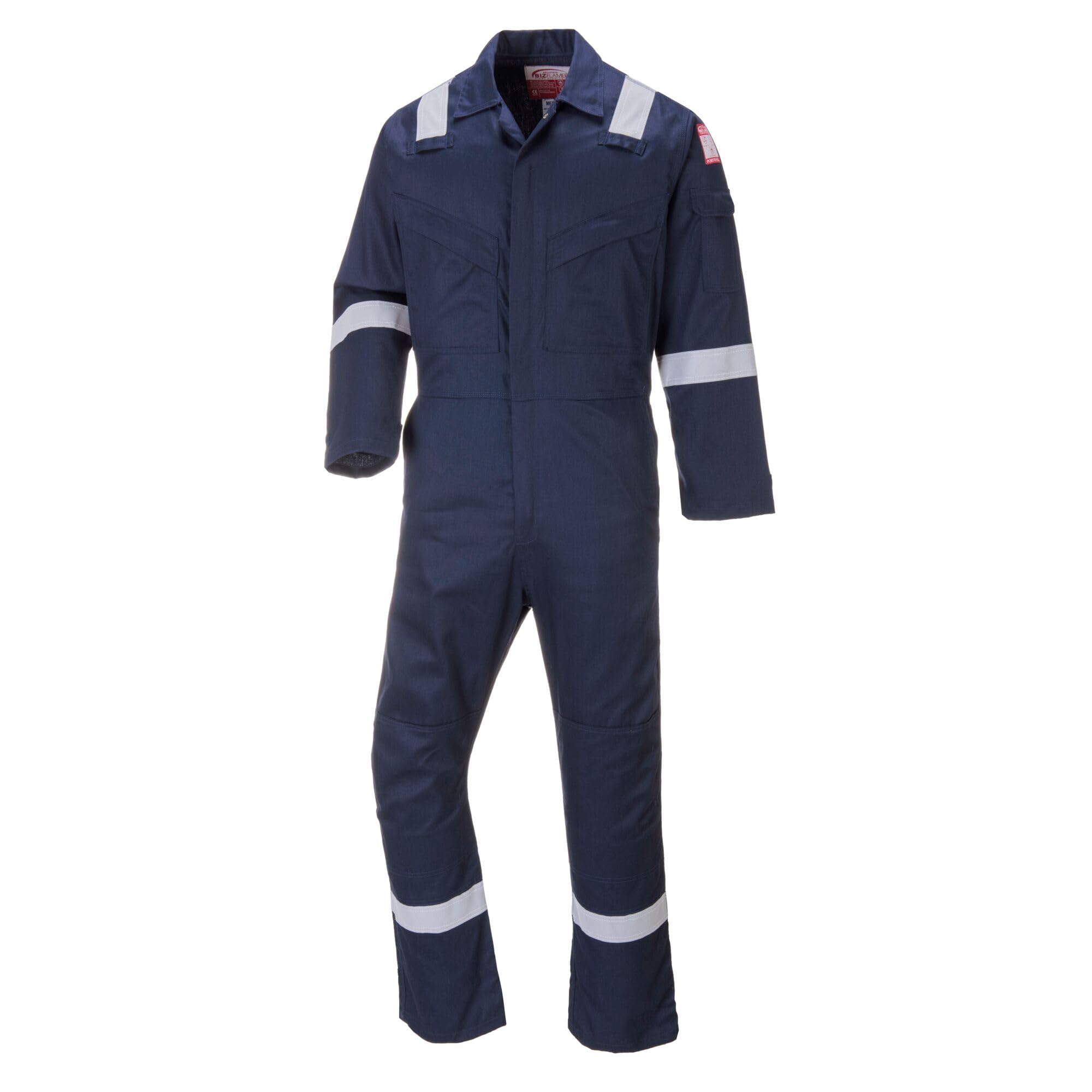 Image secondaire de Portwest FR50 Combinaison Réfléchissante Résistante aux Flammes Antistatique et Ignifuge pour Homme avec Protection contre les A