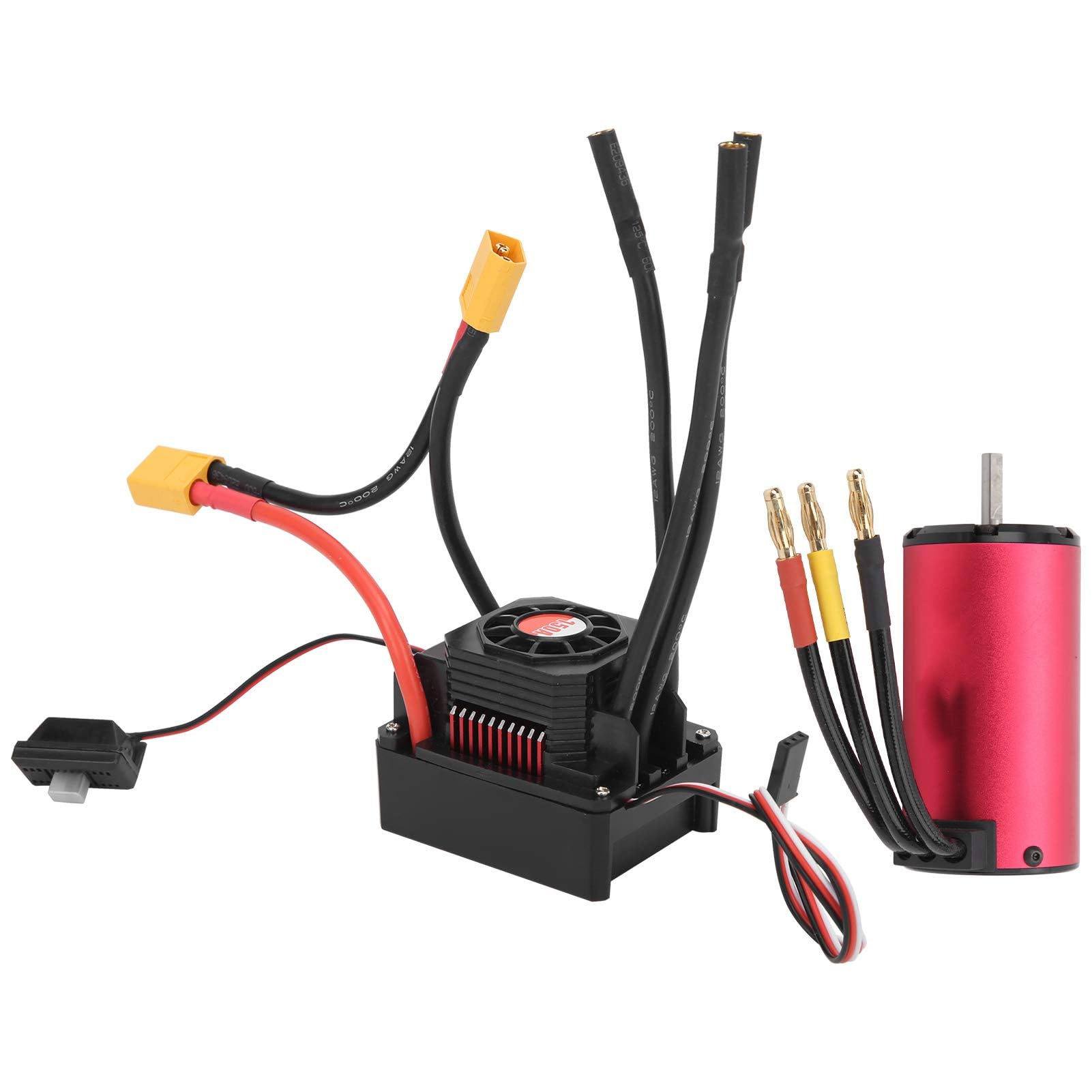 RiToEasysports 2000KV + 150A RC Car Motor sin escobillas con ESC XT60 Connector RC Car Upgrade Accesorio para 1/8 RC Car