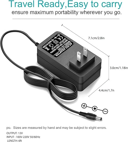 Miniatura 6 de 12V AC/DC Casio Keyboard Charger Power Adapter Compatible for Casio Keyboard WK-1600 WK-1800 WK-1630 WK-3000 WK-3000D WK-3200 WK-3300 WK-3500