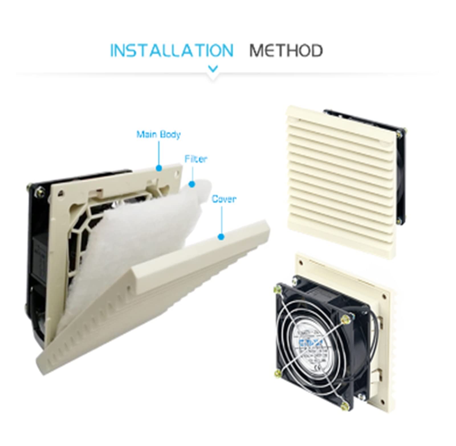 Ventilador soplador Soplador de Aire Comercial Ventilador con rodamiento de Bolas Doble Filtro de ventilación Secador de Piso Compacto y de bajo Consumo
