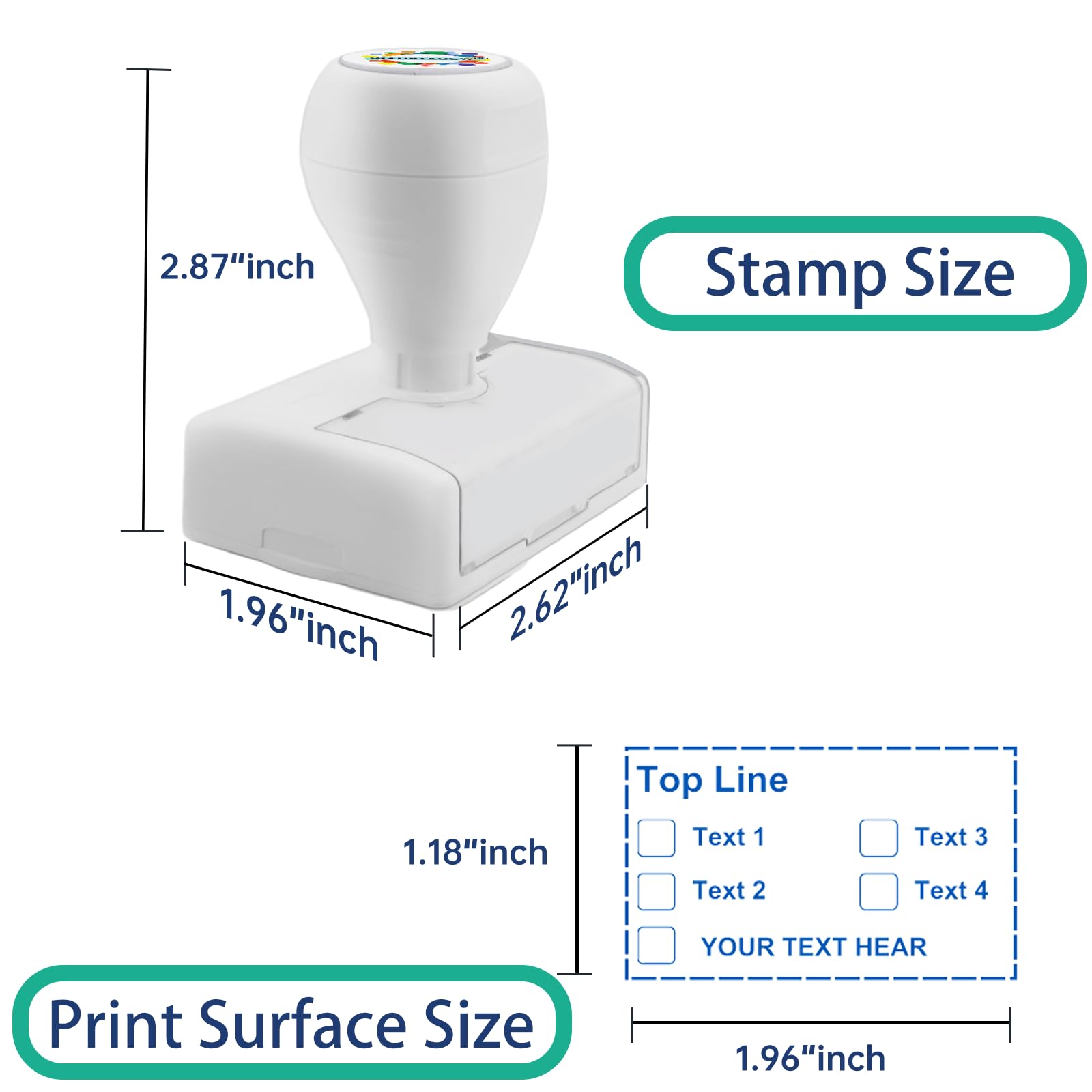 WAHXIAOSW Teacher Stamps - Checkbox Grading Stamps, Completed Stamp, Customizable Colors, Rectangular Shape, Rubber Material, 1 inch x 1 inch, Ideal for Classroom and Homework Grading