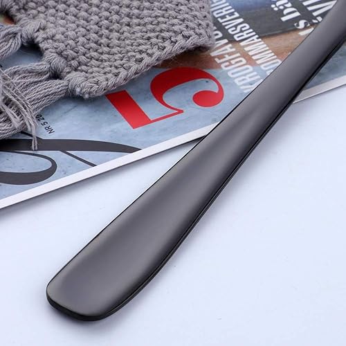 Miniatura 5 de Buyer Star Juego de palas para tartas, espátula de acero inoxidable 304, herramienta para hornear, para tarta, pizza, queso (negro) Negro -,Púrpura