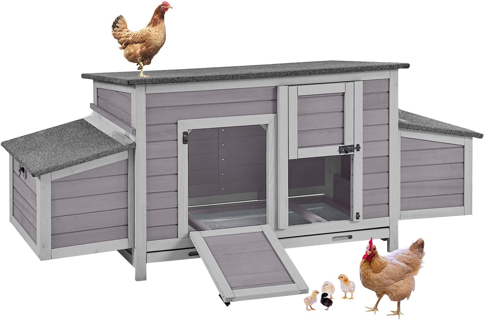 Best Choice Products 80in Outdoor Wooden Chicken Coop