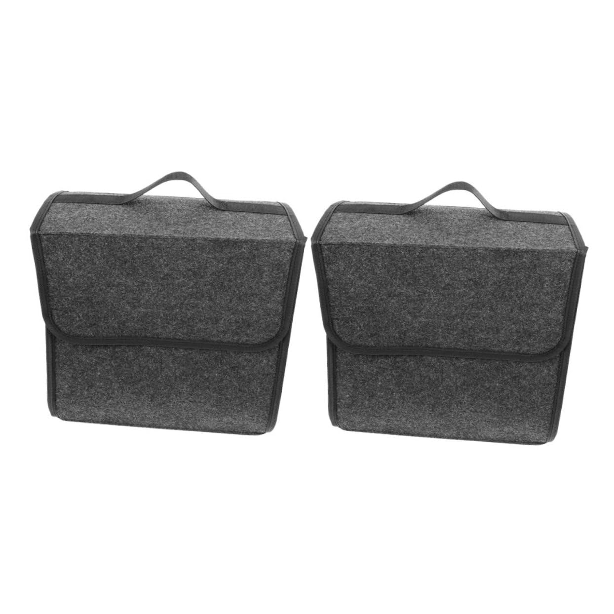 Organisateur de coffre de voiture en feutre pliable : lot de 2 boîtes de rangement auto