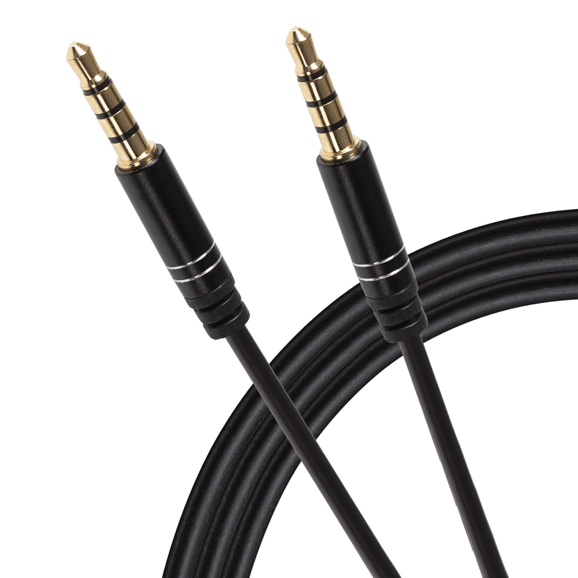 Maplin 3.5mm Aux Stereo 4 Pole TRRS Jack Plug to 3.5mm 4 Pole TRRS Jack Plug Cable, 3m