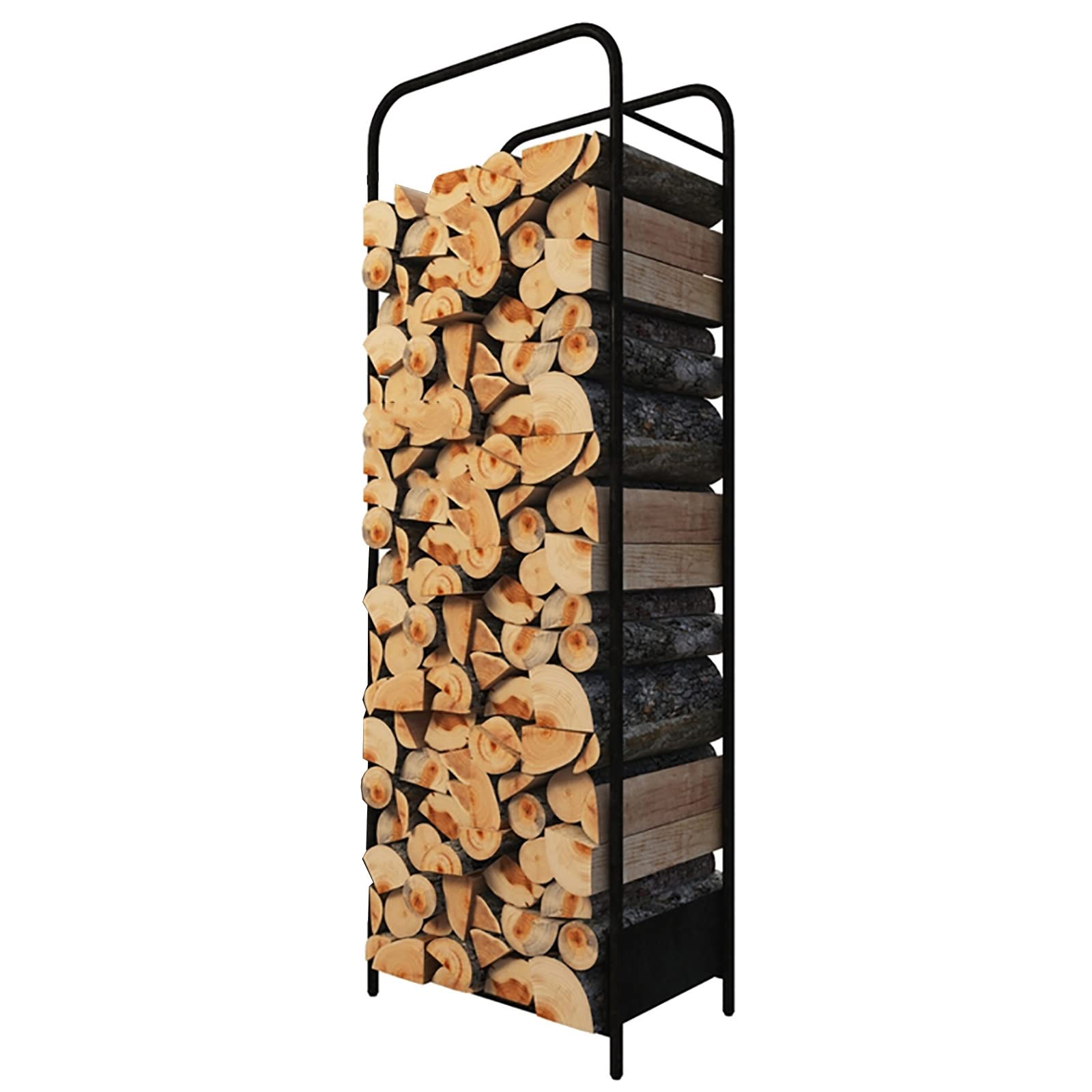 Range-bûches vertical de 119 cm en métal pour en finir avec le bois en désordre
