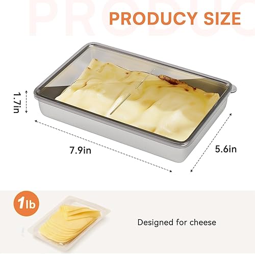 Miniatura 5 de 4 recipientes de delicatessen con tapas, recipiente de tocino para refrigerador, organizador de refrigerador, contenedor de queso para refrigerador,