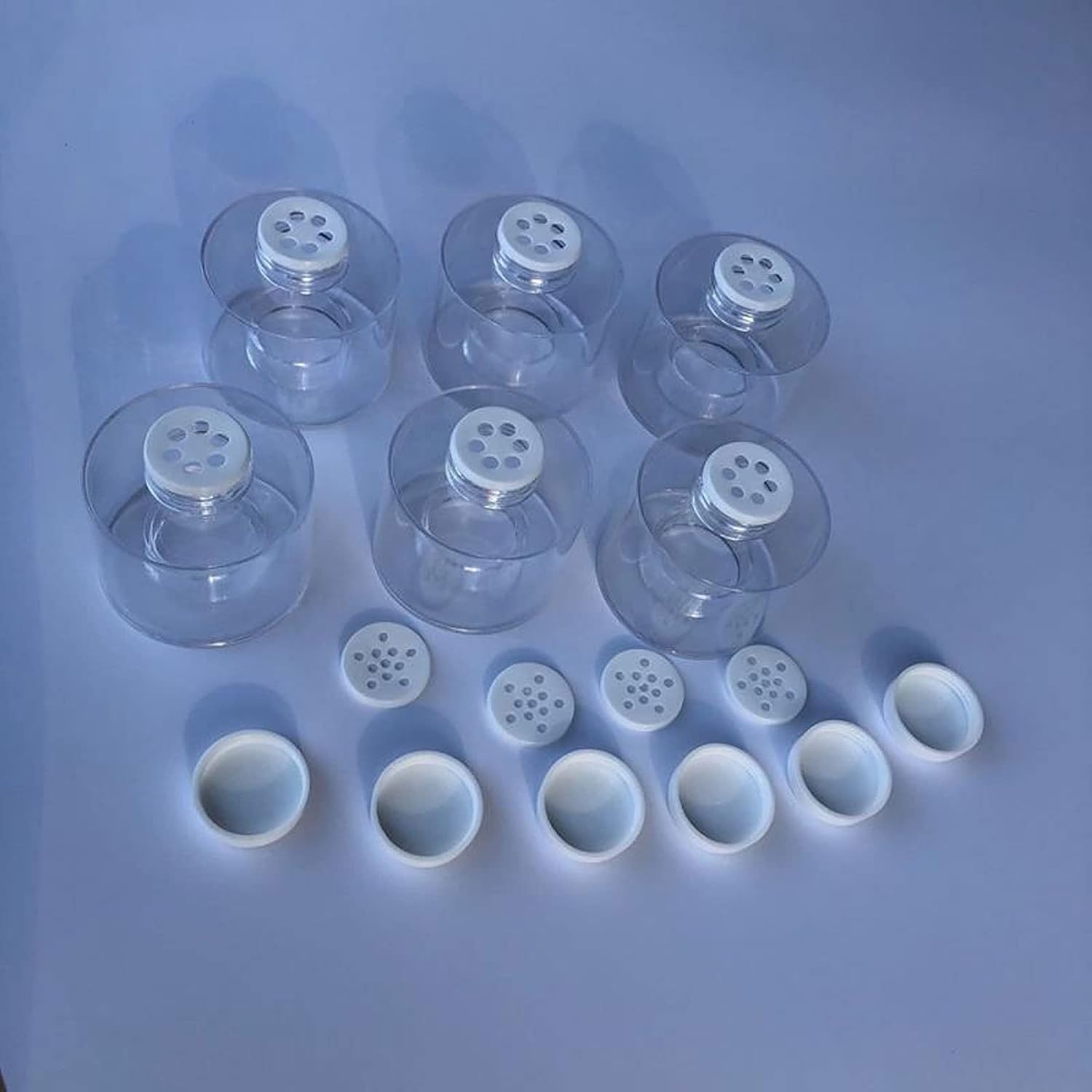Spice boxs 6pcs Tower Type Seasoning Can Flavoring Tank Transparent Stackable Bottle Storage Box Kitchen Supplies Tools