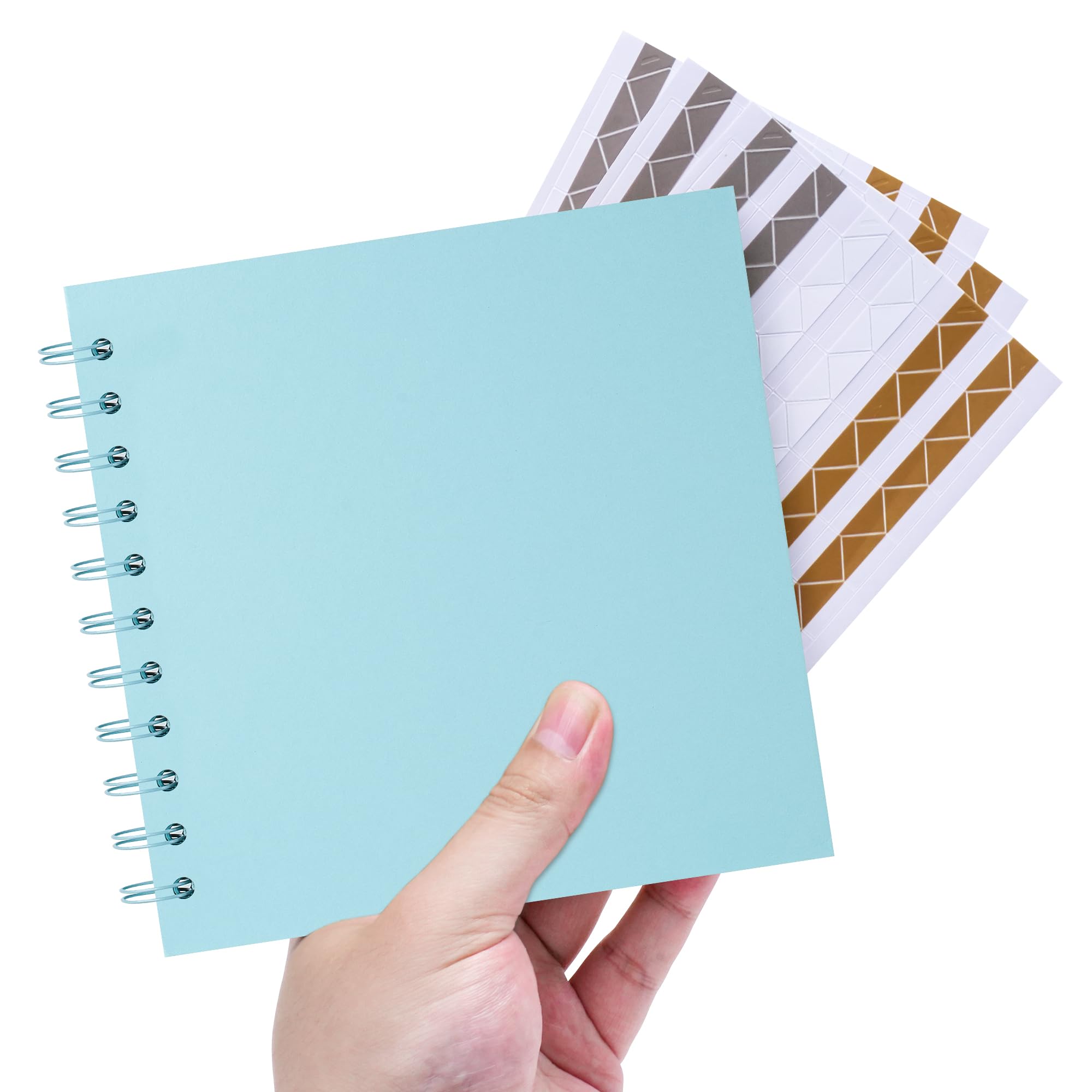 DIY Photo Album Scrapbook 6.3 Inch, Light Blue