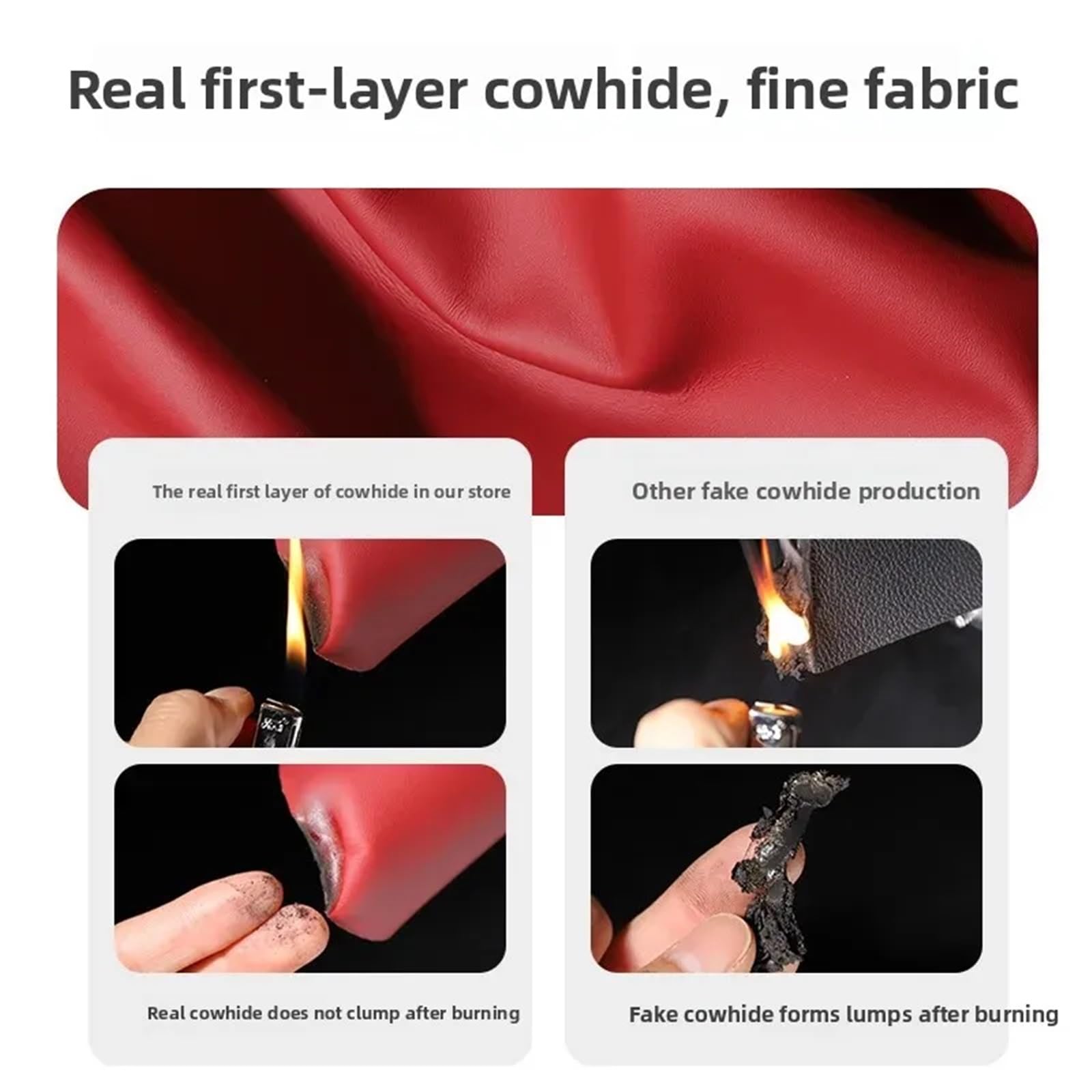 XYAOJUTU Auto Kopfstütze Doppelseitiges Nackenkissen aus echtem Leder für das Auto, Sitzkissen, Schulter, Ganzjahres-Universal-Fahrzeugkissen Kopfstütze Für Autositz(Headrest-Bordeaux red)