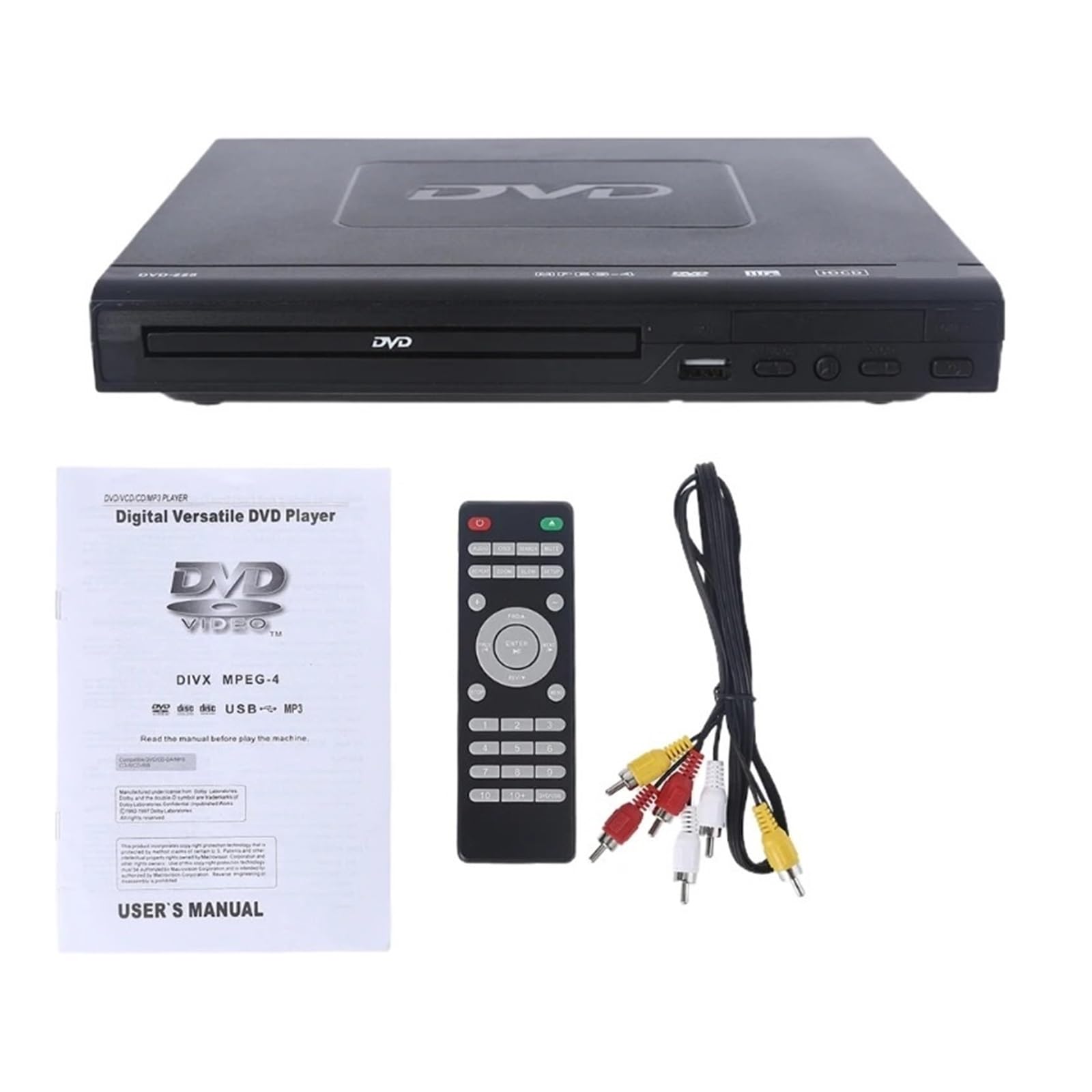 Inicio Mini Reproductor De DVD Reproductor De DVD CD/Disc For TV con Cables De Salida H AV Compacto Fácil Uso