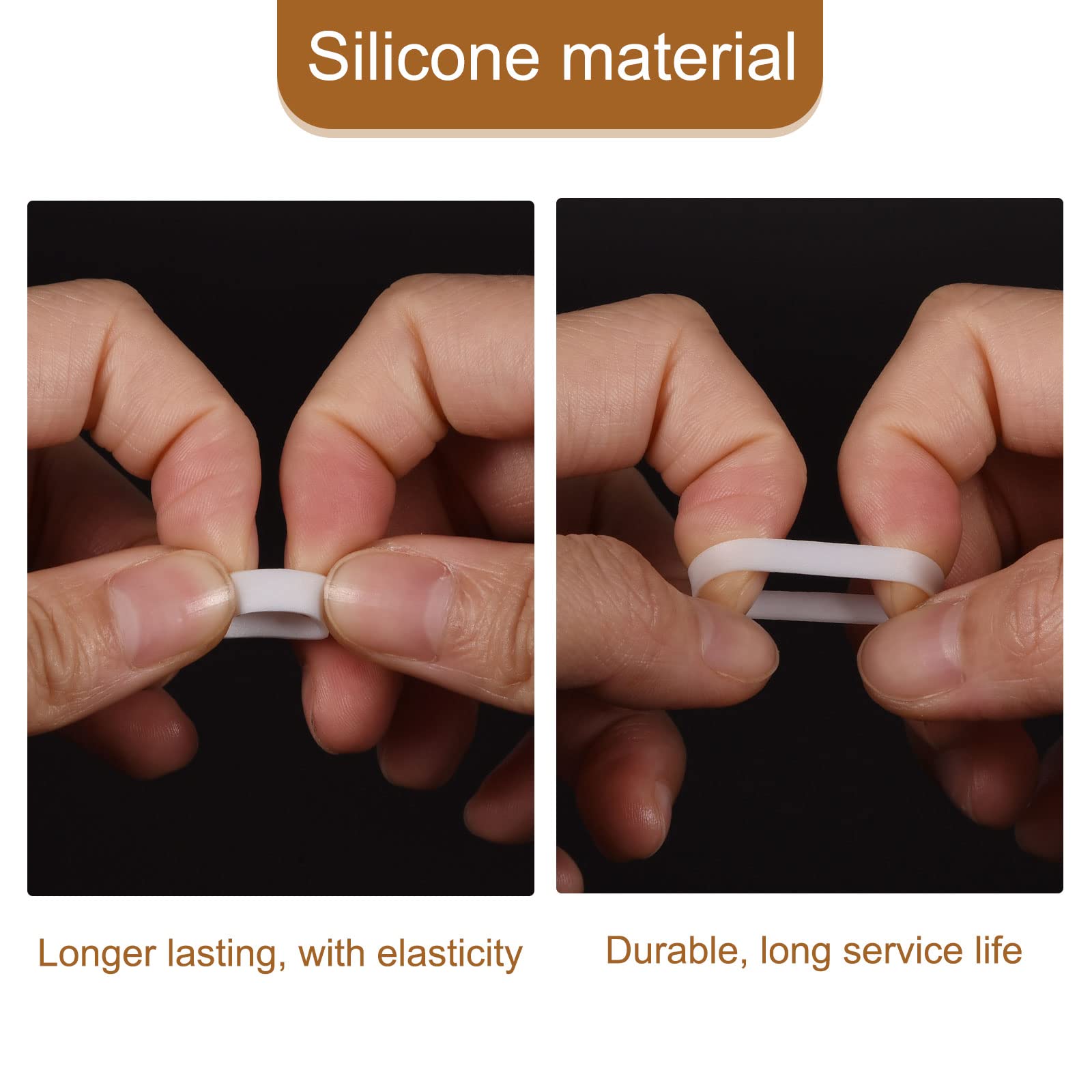 100 Bandas Silicona 12 Mm - Anillos Antideslizantes Para Cable Y Más