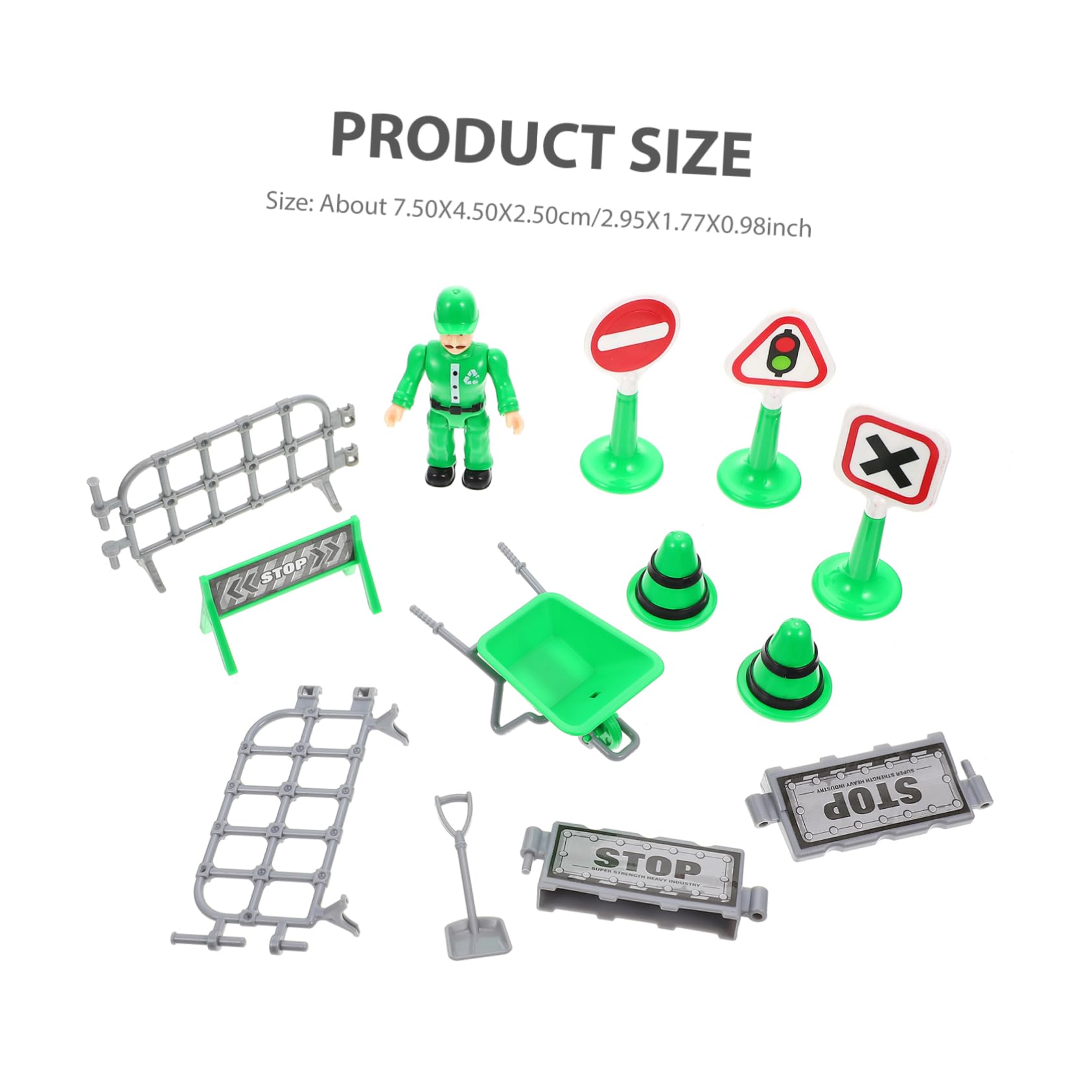 HONMEET 1 Set Traffic Sign Toy Simulation Road Signs Boys and Girls Educational Playthings DIY Toy Roadblocks