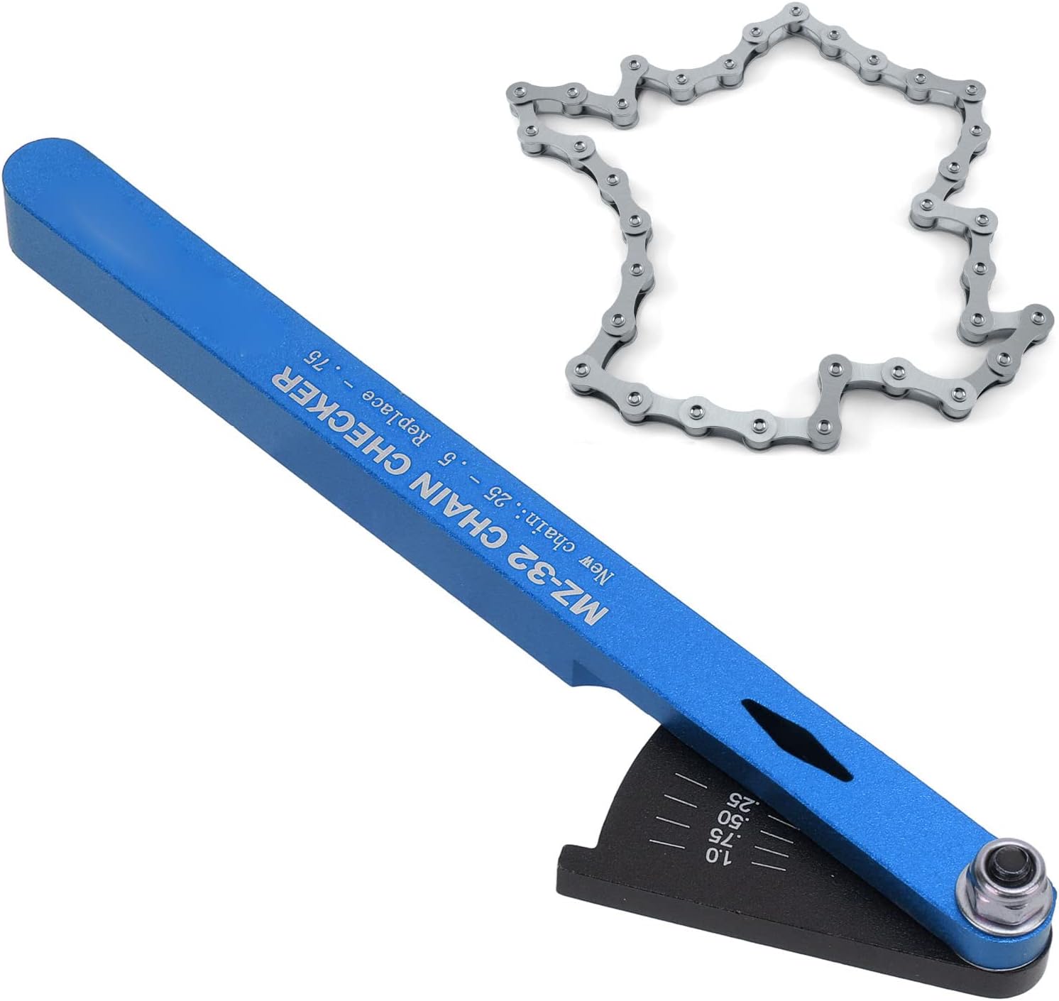 Watris Veiyi Bike Chain Checker Tool, Aluminum Alloy Bike Chain Repair Gauge, Chain