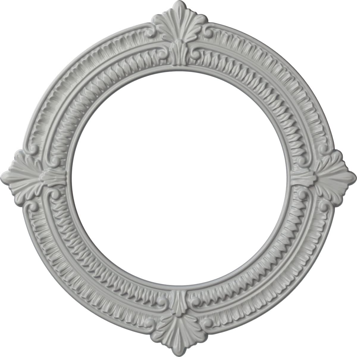 Ekena Millwork CM13BNFRF 13-1/8" x 8" x 5/8" Benson Ceiling Medallion, Frost
