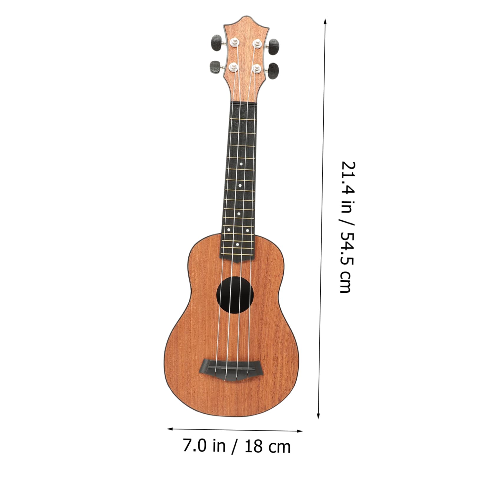 Ukelele Barítono Soprano De Madera Instrumento Musical Para Principiantes y Adultos