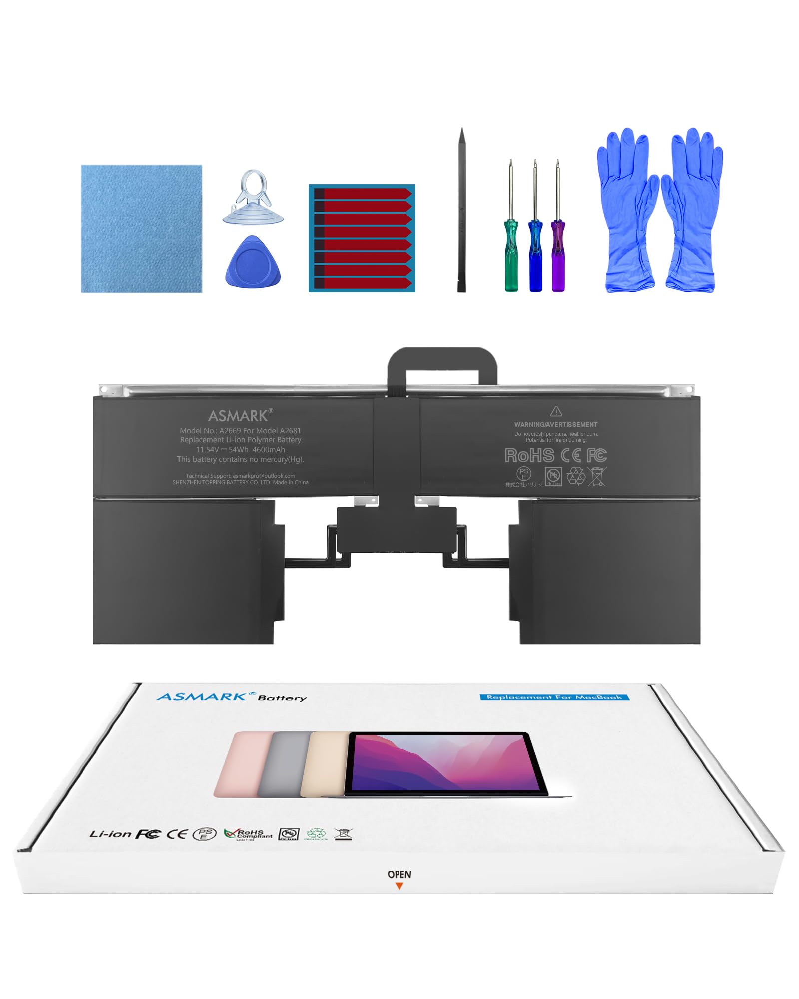 Amazon.com: ASMARK Battery Replacement for MacBook Air A2681(M2 Amazon.com: ASMARK Battery Replacement for MacBook Air A2681(M2
