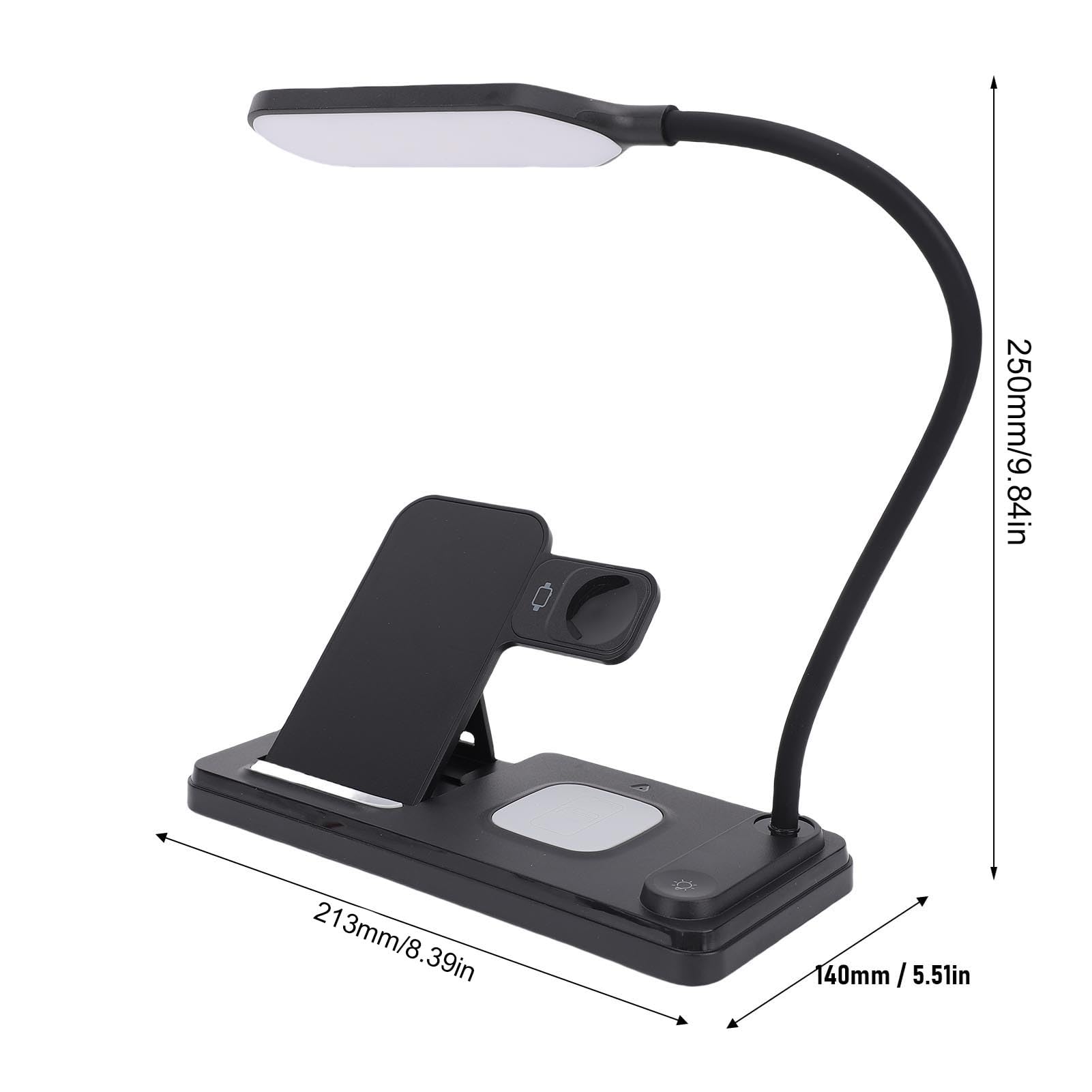 Generic Support de Chargeur sans Fil Multi-appareils Téléphone Montre écouteurs Station de Charge Charge Rapide Efficace pour Voyage ABS Composite Noir 5,51 X 8,39 X 9,84 Pouces