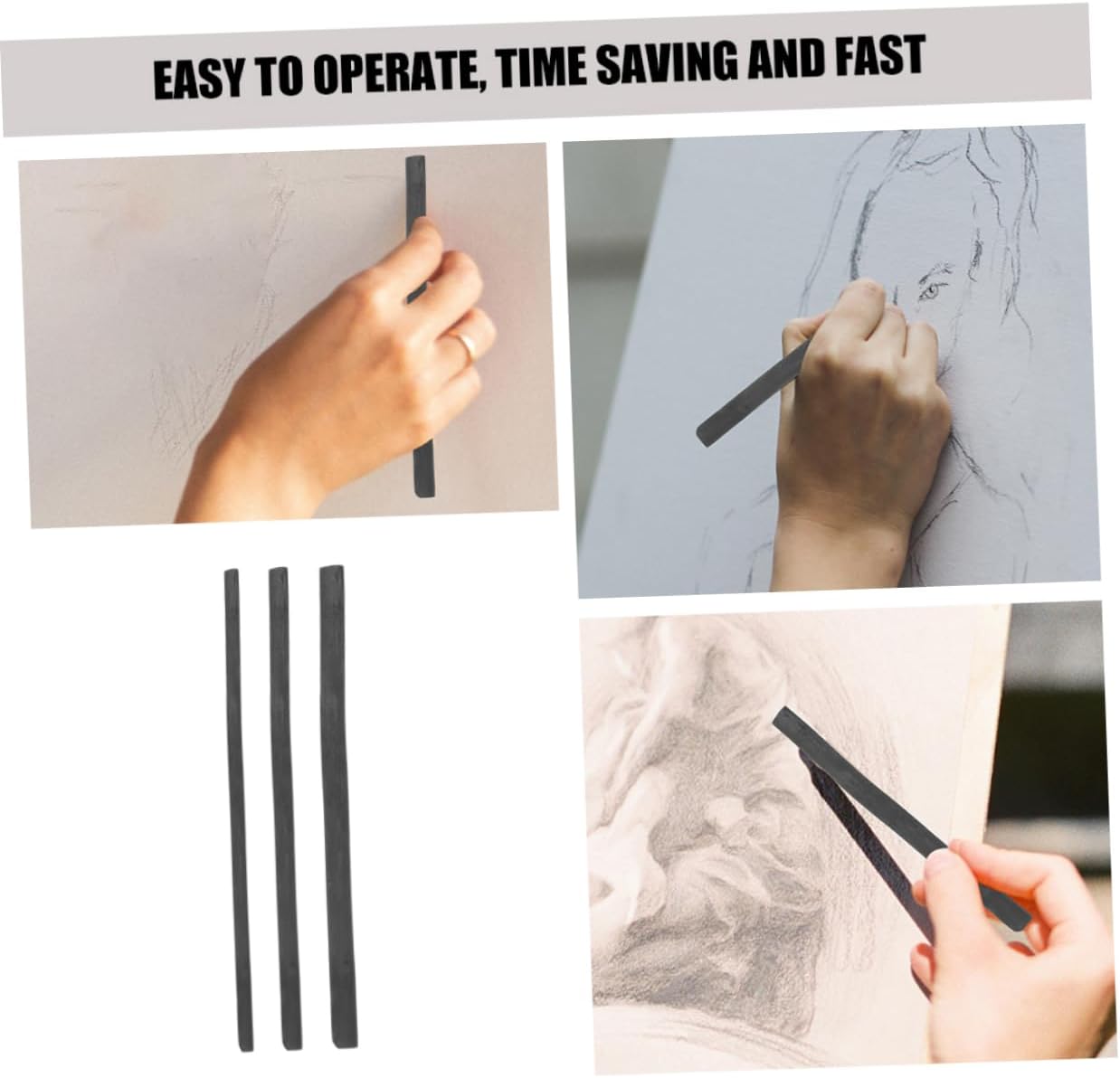 25Pcs Compressed Willow Charcoal Sticks for Artists Professional Sketching and Drawing for Students and Hobbyists Soft Charcoal for Sketching