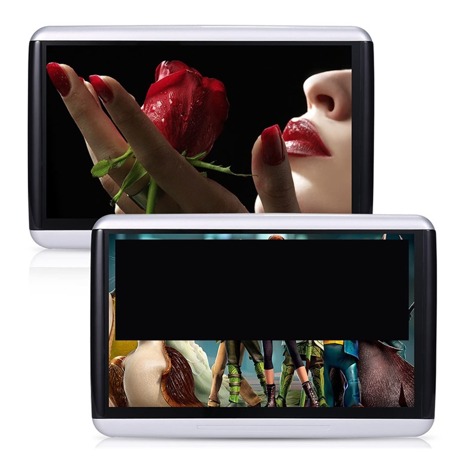 Lettore DVD portatile per lettori video per poggia Monitor for poggiatesta for auto Display da 10,6 pollici Link Standalone 1080P 4K Video WiFi/Bluetooth/USB/SD Lettore multimediale con schermo rotant