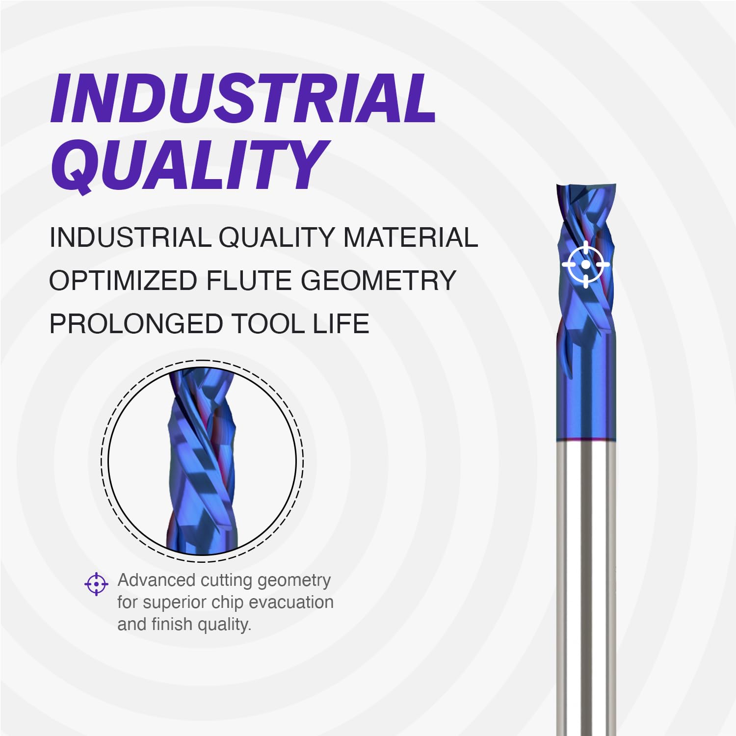 ZahyoX PRO 1/4 Inch Compression CNC Spiral Router Bit, Nano Coated, Up Down Compression CNC End Mill 1/4 Inch Shank x 1/4 Dia x 5/8 CL x 2-1/2 OVL