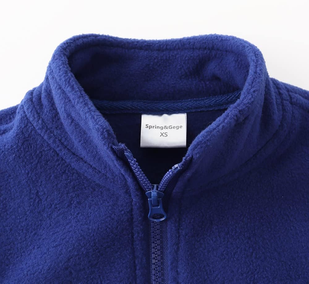 Spring&Gege Boys Full Zip Polar Fleece Vest Sleeveless Outwear Warm Jacket with Pockets (3-12 Years) - Image 3