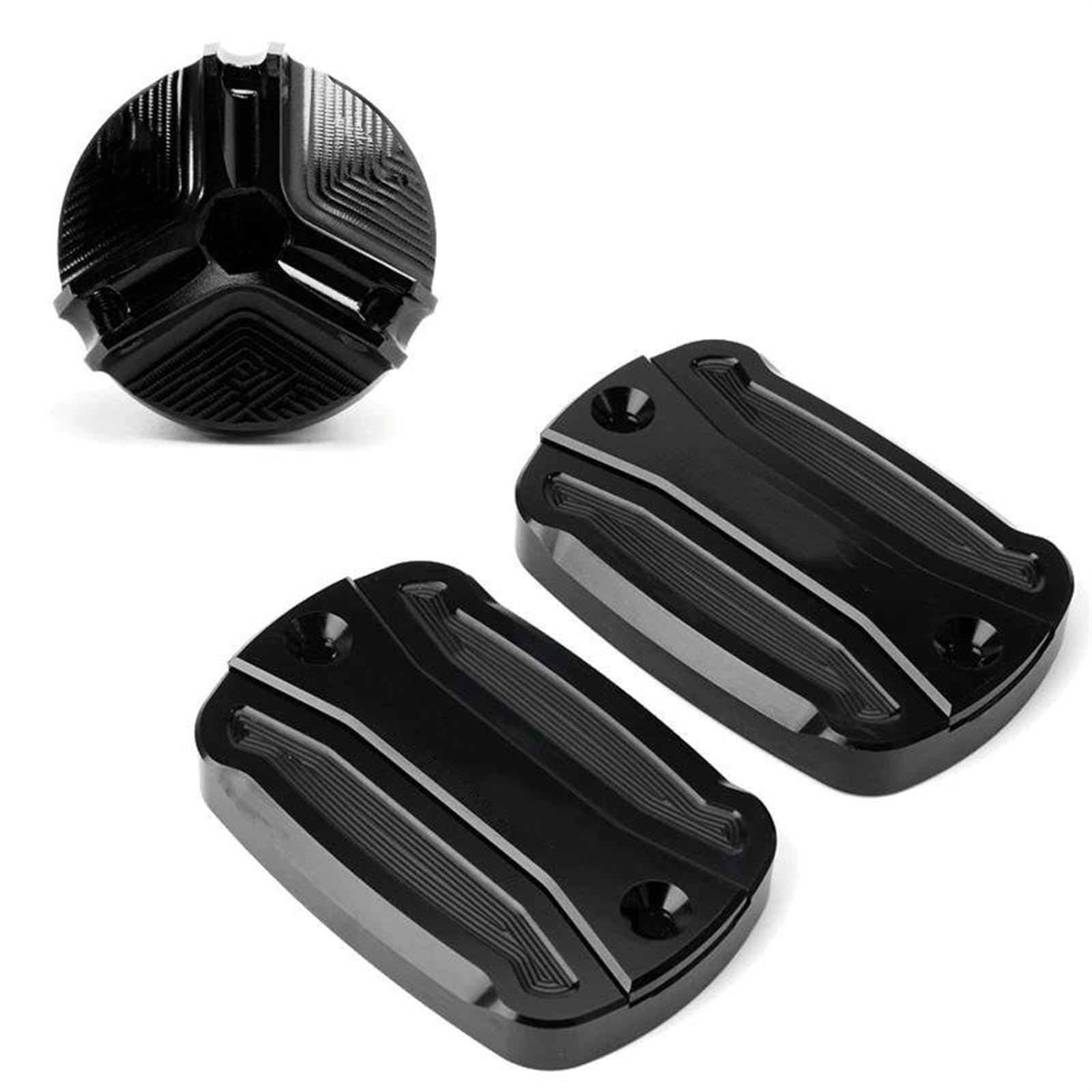Tapón de depósito líquido Frenos para Motocicleta, tapón llenado Aceite Motor para TMAX 500 530 SX/DX 560 Reemplazo | 3pcs Caps Gold