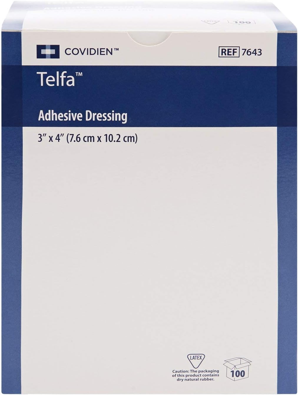 “Ouchless” Adhesive Dressing, Sterile, Peel-Back Package, 3" x 4" Size, Pack of 100