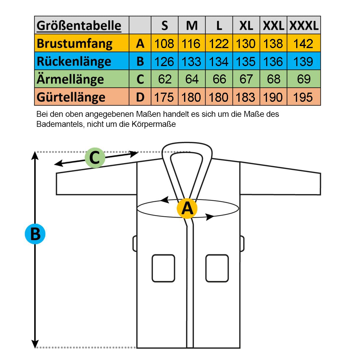Gräfenstayn® Damski i męski pluszowy szlafrok kąpielowy bez kaptura ze standardem Öko-Tex Standard 100 w rozmiarze S-XXXL