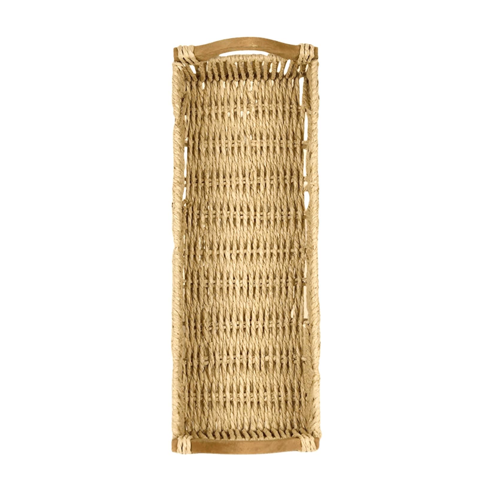 HENYGEN User Friendly Woven Paper Basket Decorative Handcrafted Paper Weave Bin for Indoor Plant and Household Items Storage Natural Fiber Storage Bin