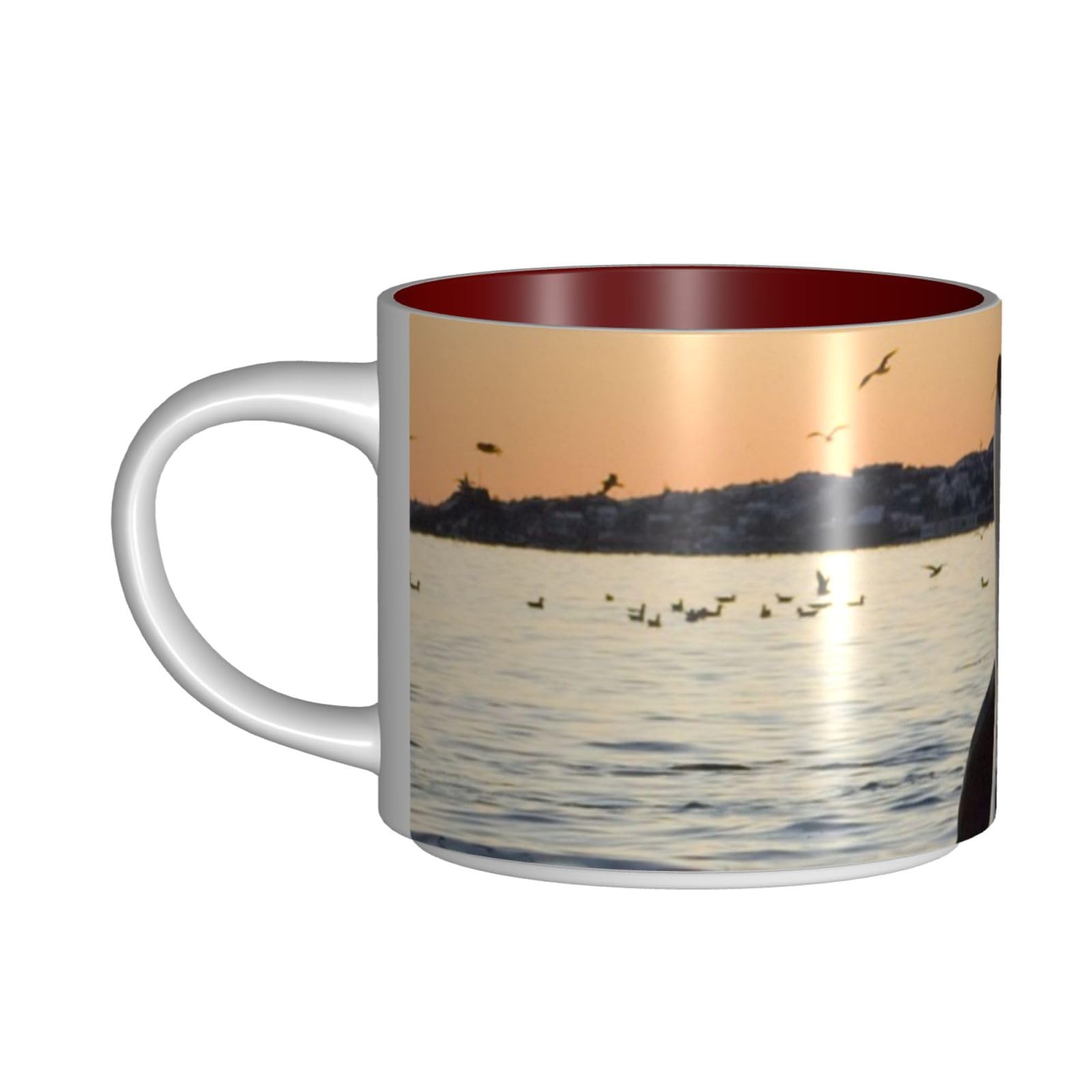 Killer Whale drukowane kubki ceramiczne o dużej pojemności filiżanka do kawy